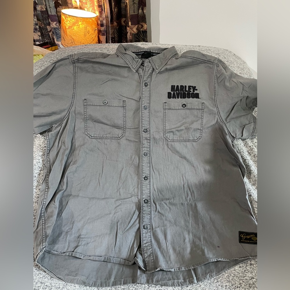 EUC vintage Harley Davidson button up top sz 3xl